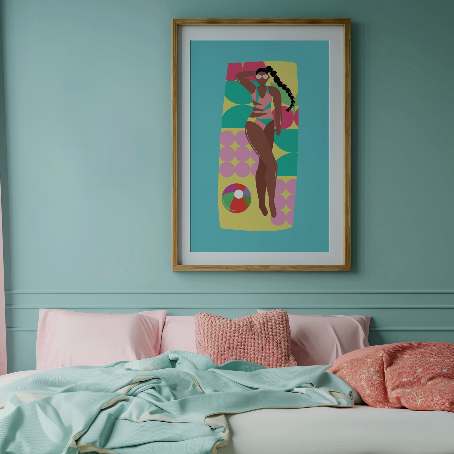 Bold & Vibrant Summer Wall Art Print – Relax in Style