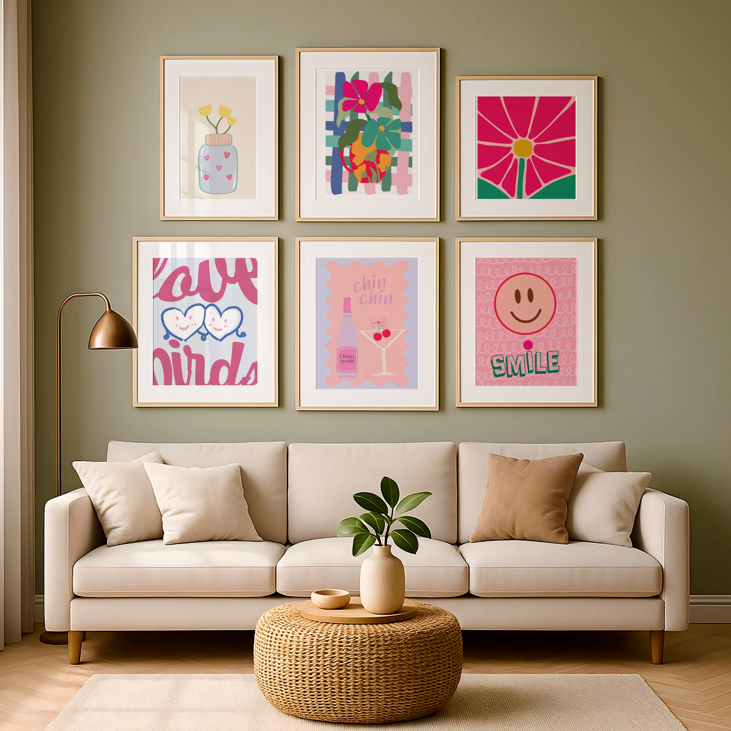 Bold Floral Vase Wall Art Print
