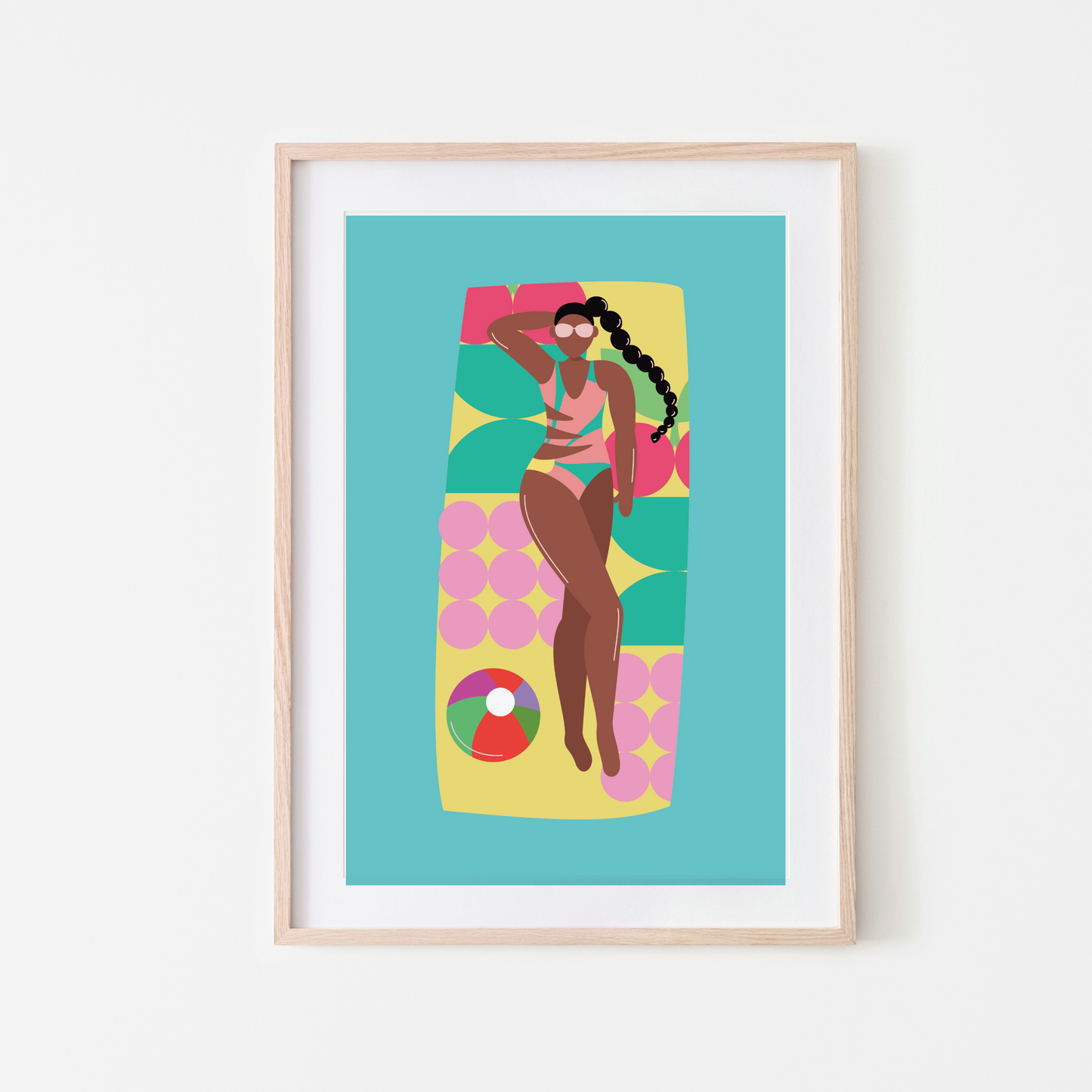 Bold & Vibrant Summer Wall Art Print – Relax in Style