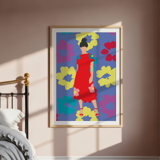 Bold Bloom Fashion – Vibrant Floral Wall Framed Art Print