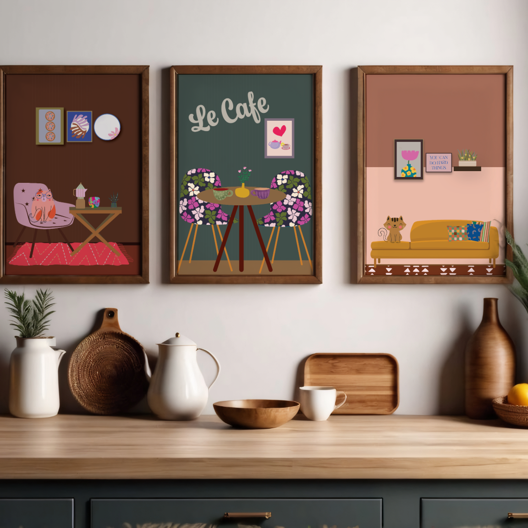 Charming Café-Inspired Wall Art Prints for Your Home