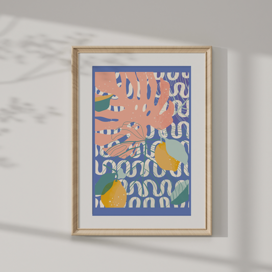Citrus & Chaos — Botanical Wall Art Print