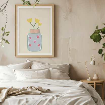 Flower Bud Vase Wall Art Print