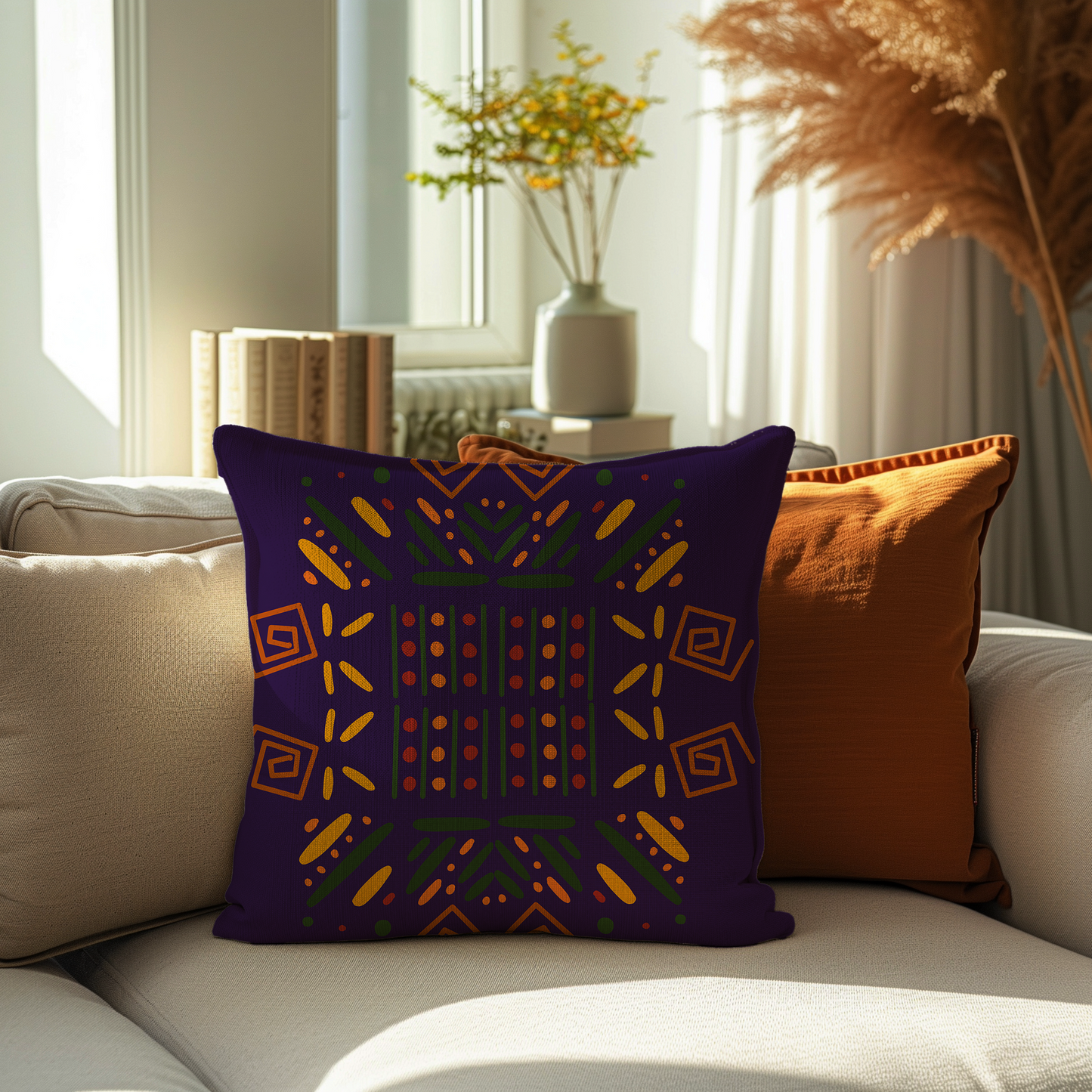 Vibrant Violet Square Scatter Cushion Cover