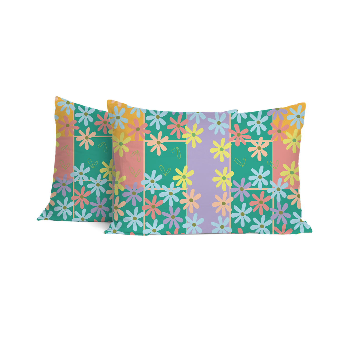 Floral Fusion Rectangle Cushion Cover