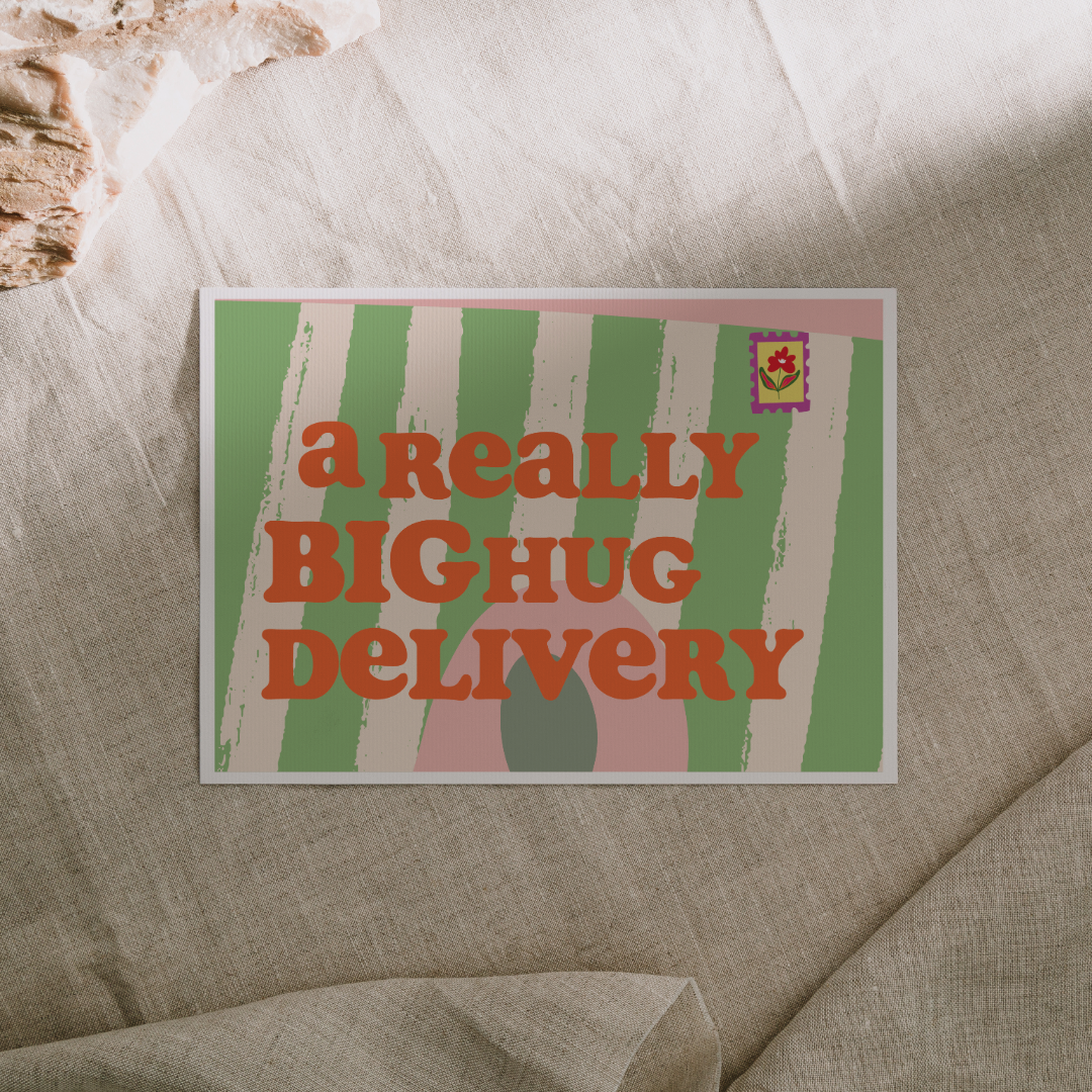 A Really Big Hug Delivery Postcard