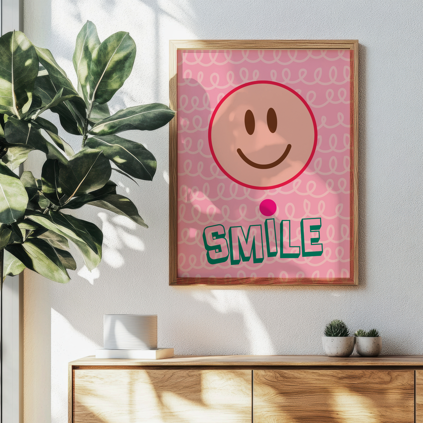 Smile Wall Art Print – Fun & Vibrant Motivational Home Décor