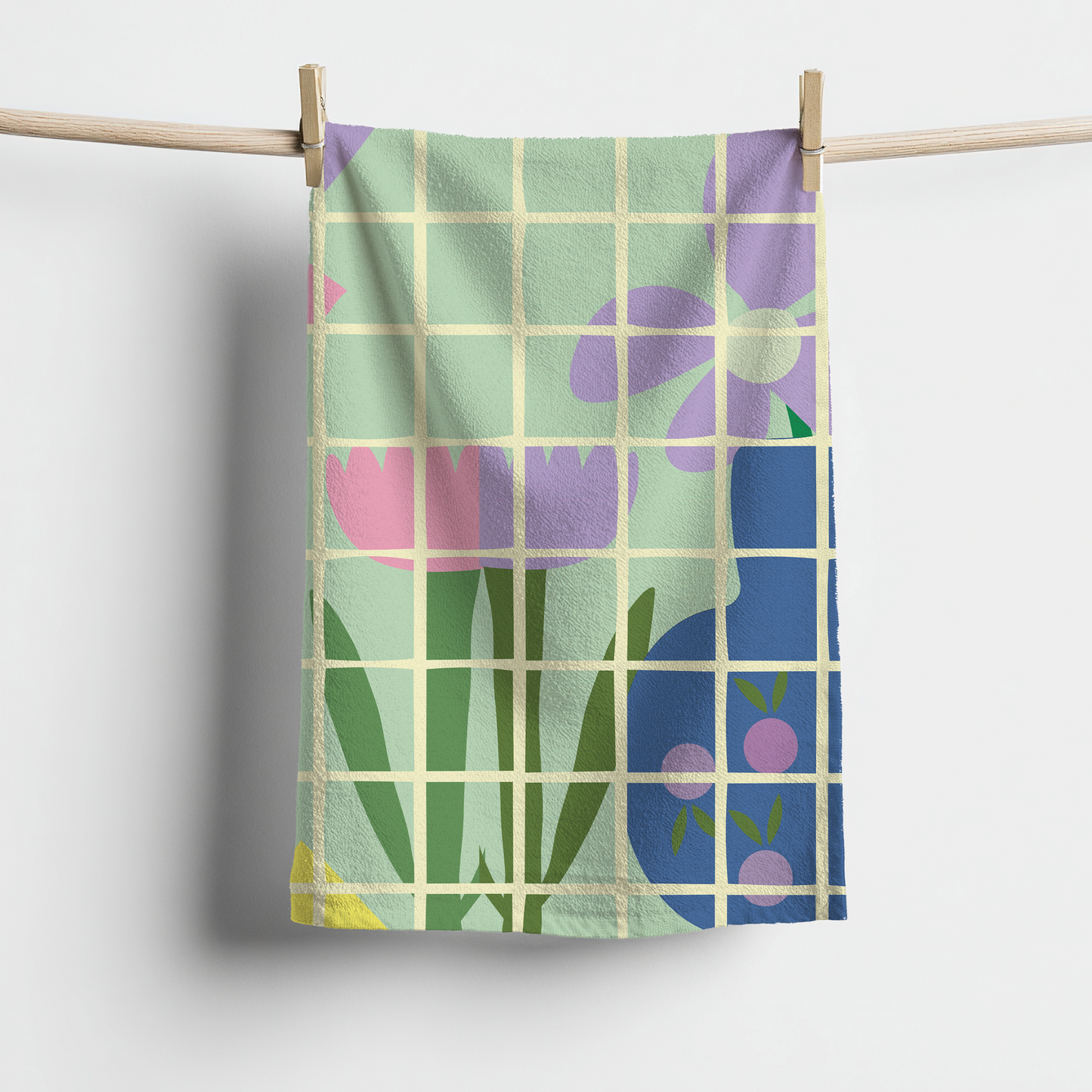 Garden Vase Tea Towel