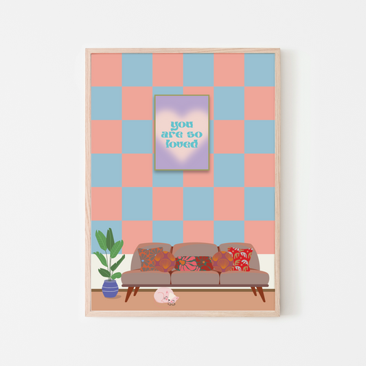 Minimalist typography wall art - You Are So Loved print