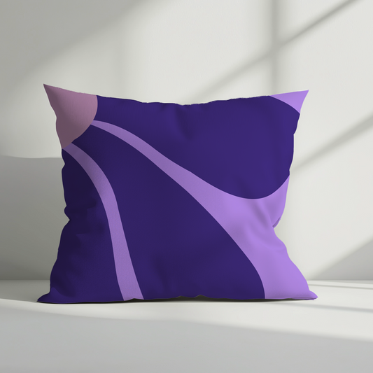 Midnight Bloom" Abstract Cushion Cover
