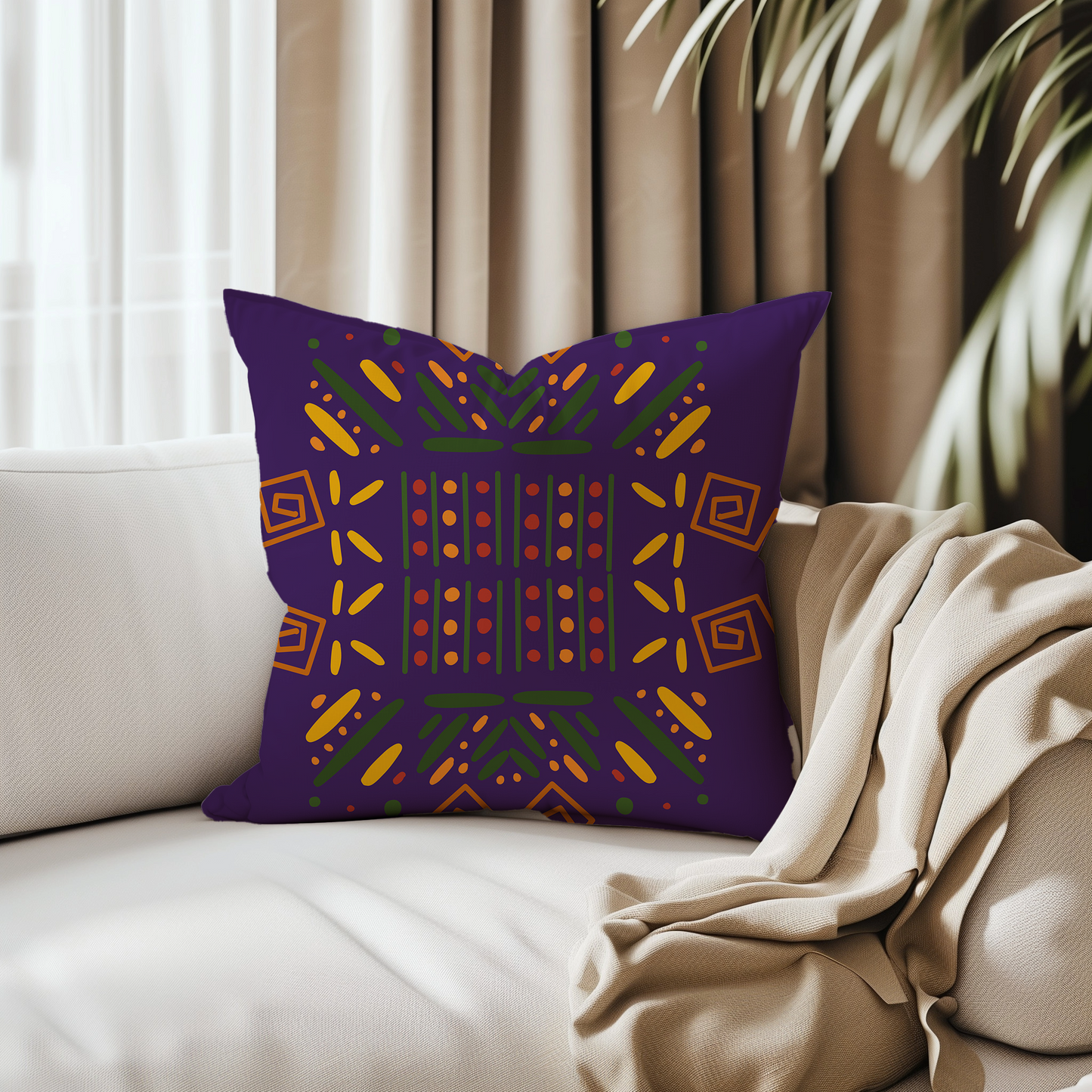 Vibrant Violet Square Scatter Cushion Cover