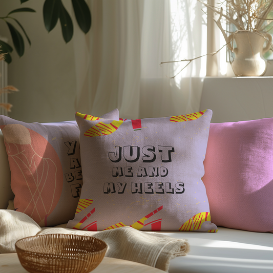 Just Me and My Heels Cushion Cover – Modern Home Décor Ireland