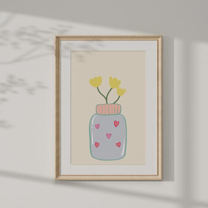 Flower Bud Vase Wall Art Print