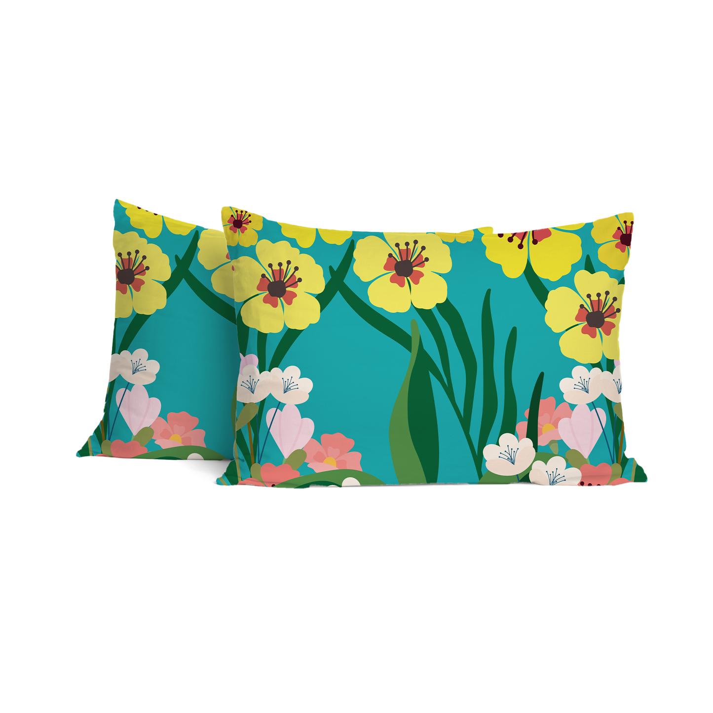 Vibrant Bloom Rectangle Cushion Cover