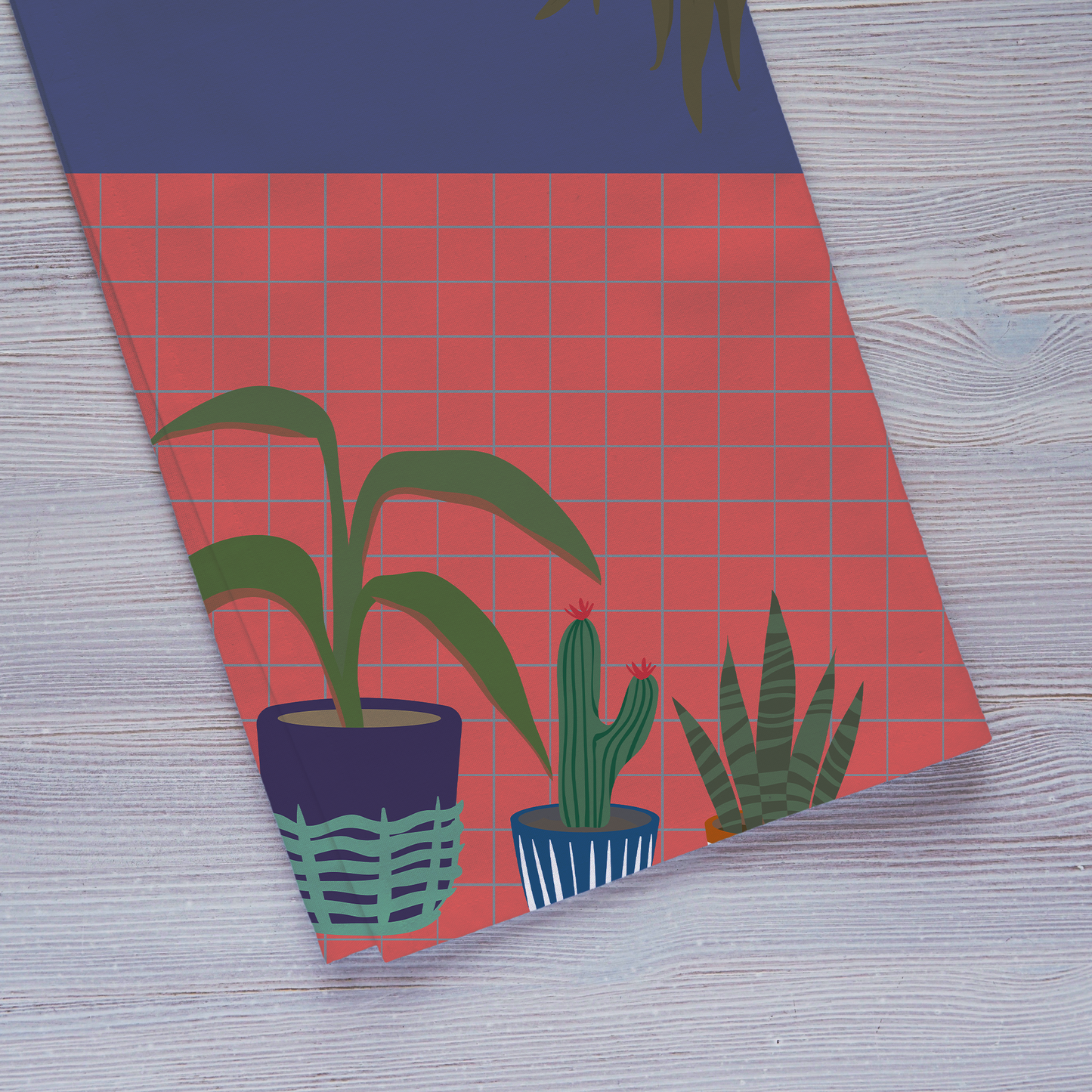 Plant-Inspired Colour Block Tea Towel