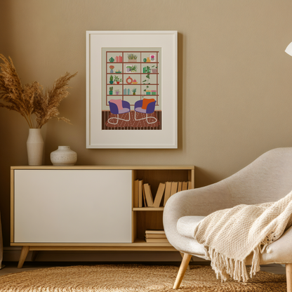Cosy Reading Nook Wall Art Print
